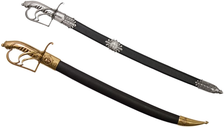 稀少 DENIX ブラック・バート 海賊サーベル 95cm シルバー 模造刀 稀少