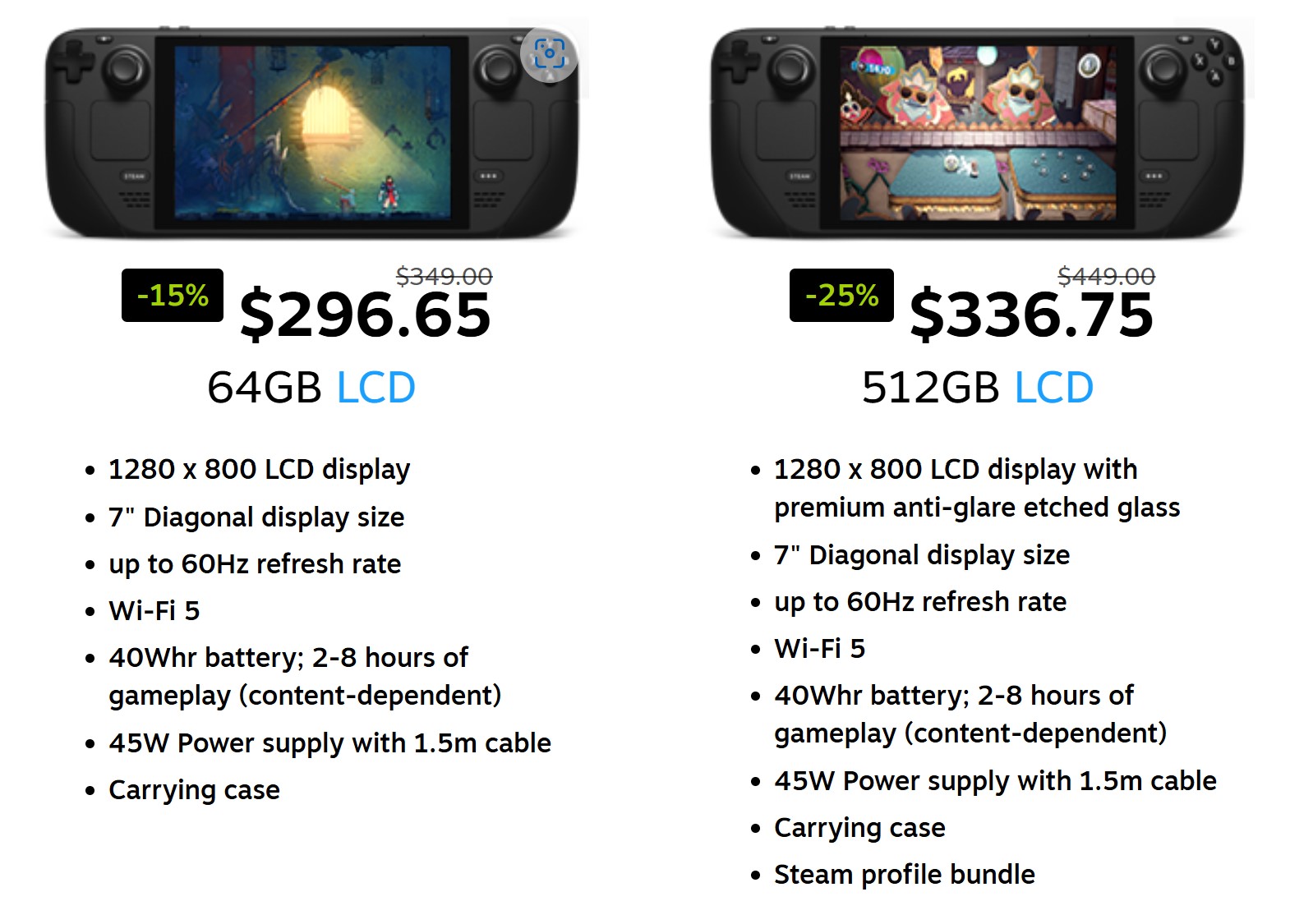 Valve puts select Steam Deck models on clearance - 64 GB LCD model