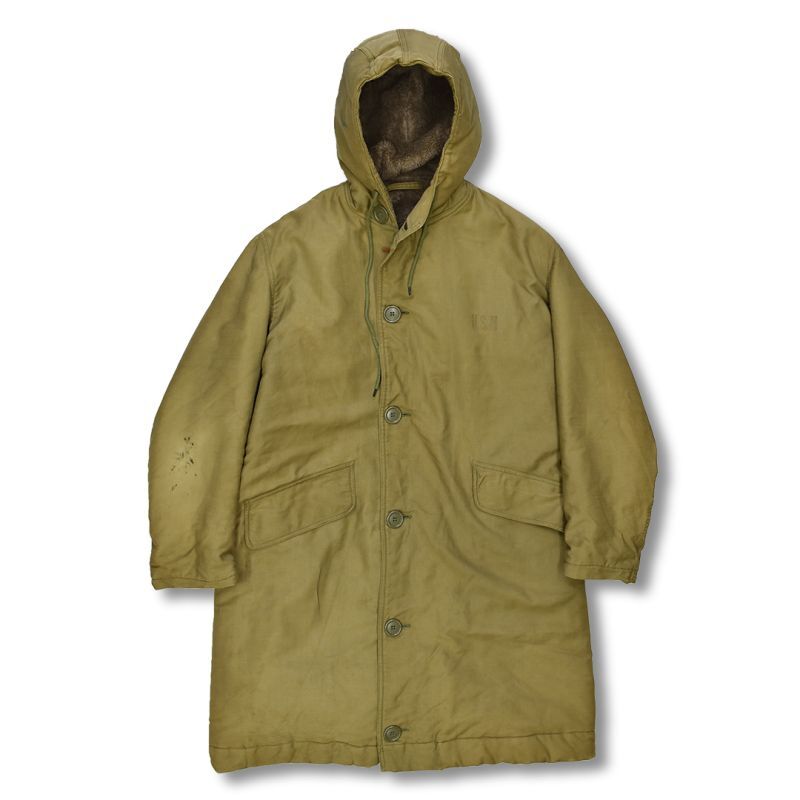 40's【ビンテージ】【米軍実物】【U.S.NAVY】N-2デッキコート【デッキ