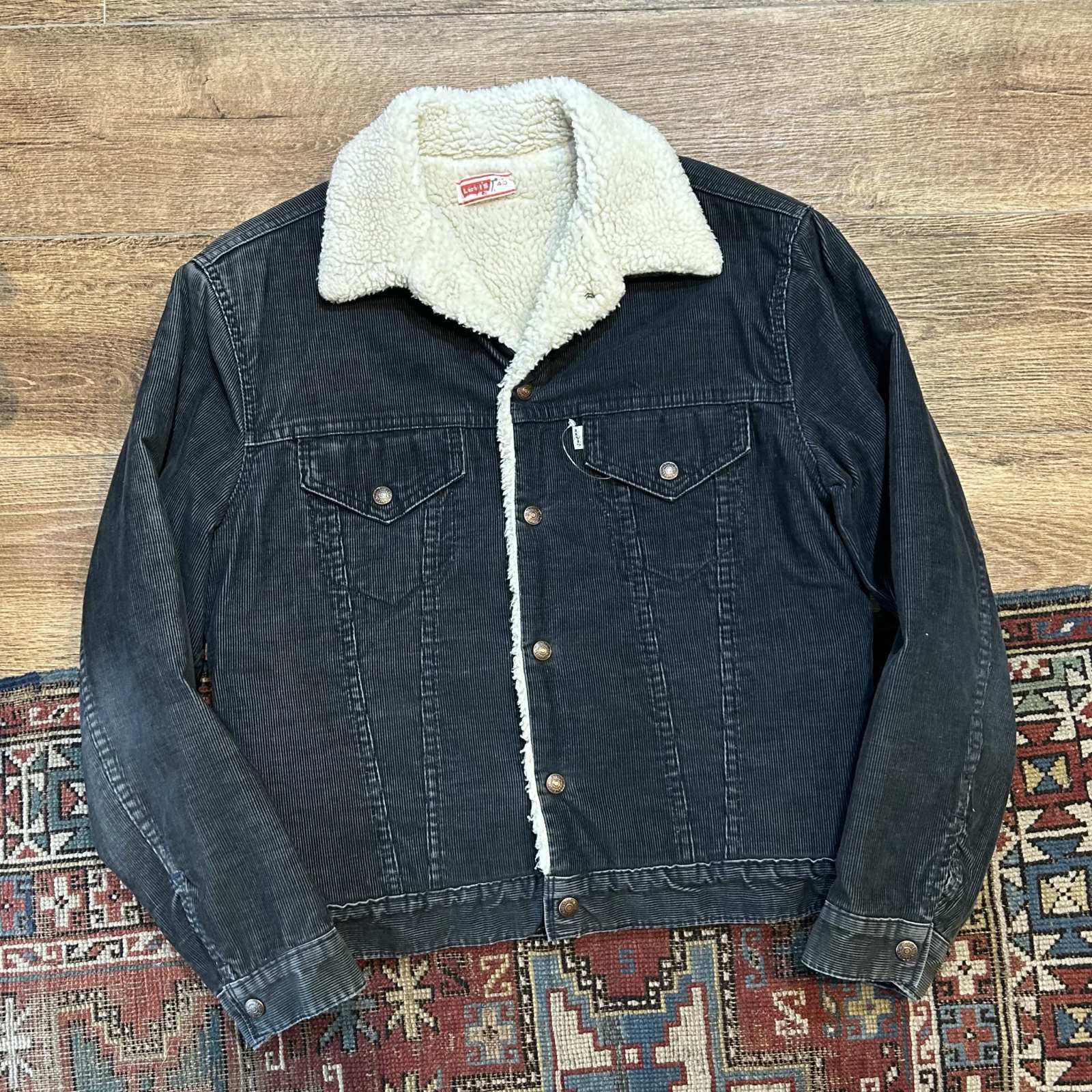 70s~】【USA製】ビンテージ【Levis】リーバイス BIG-E【黒】ビッグE