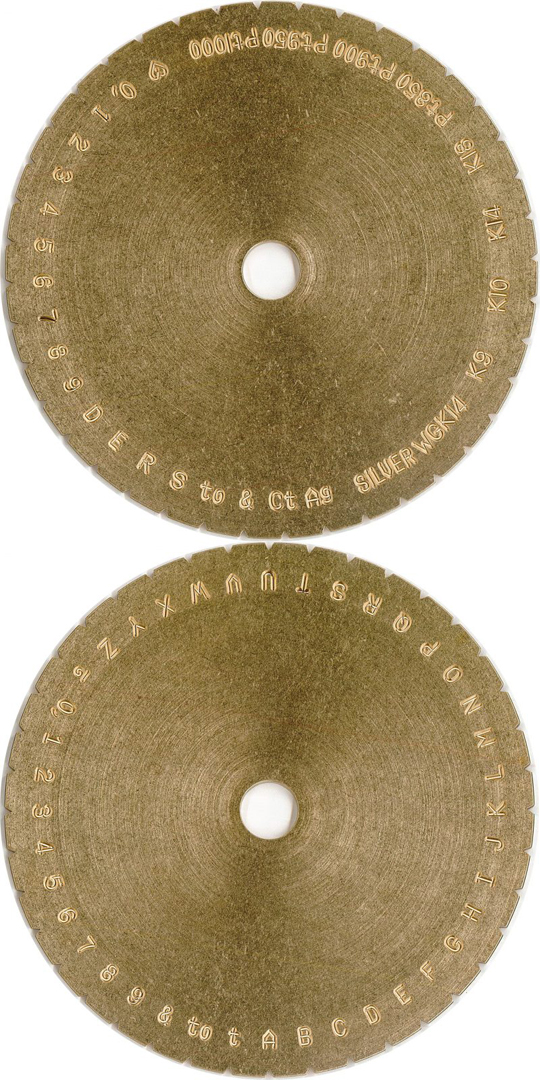 指輪彫刻機6700/1700用 極小文字盤1700-7 商品詳細｜タガネや彫金工具