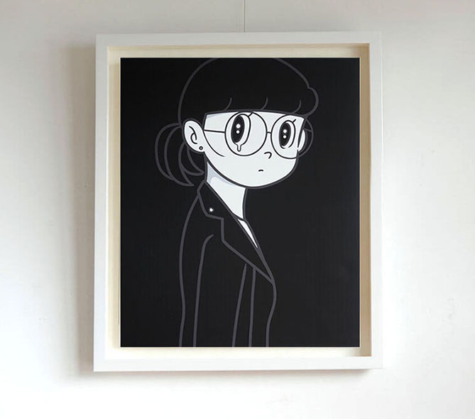 版画 YUYA HASHIZUME monochrome eyewater print 版画 YUYA HASHIZUME