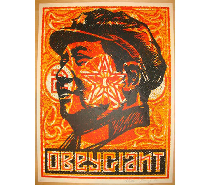 レア！Shepard Fairey(OBEY)xMike Giant サイン入り レア！Shepard
