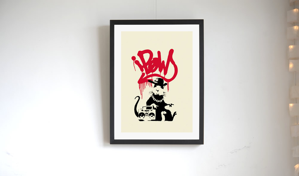 Banksy バンクシー 「Anarchy Rat」 シリアル サイン 書類付き Banksy