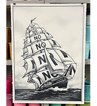 矢入 幸一 Avalanche 06 アクリル・ガッシュ 矢入幸一（やいりこういち