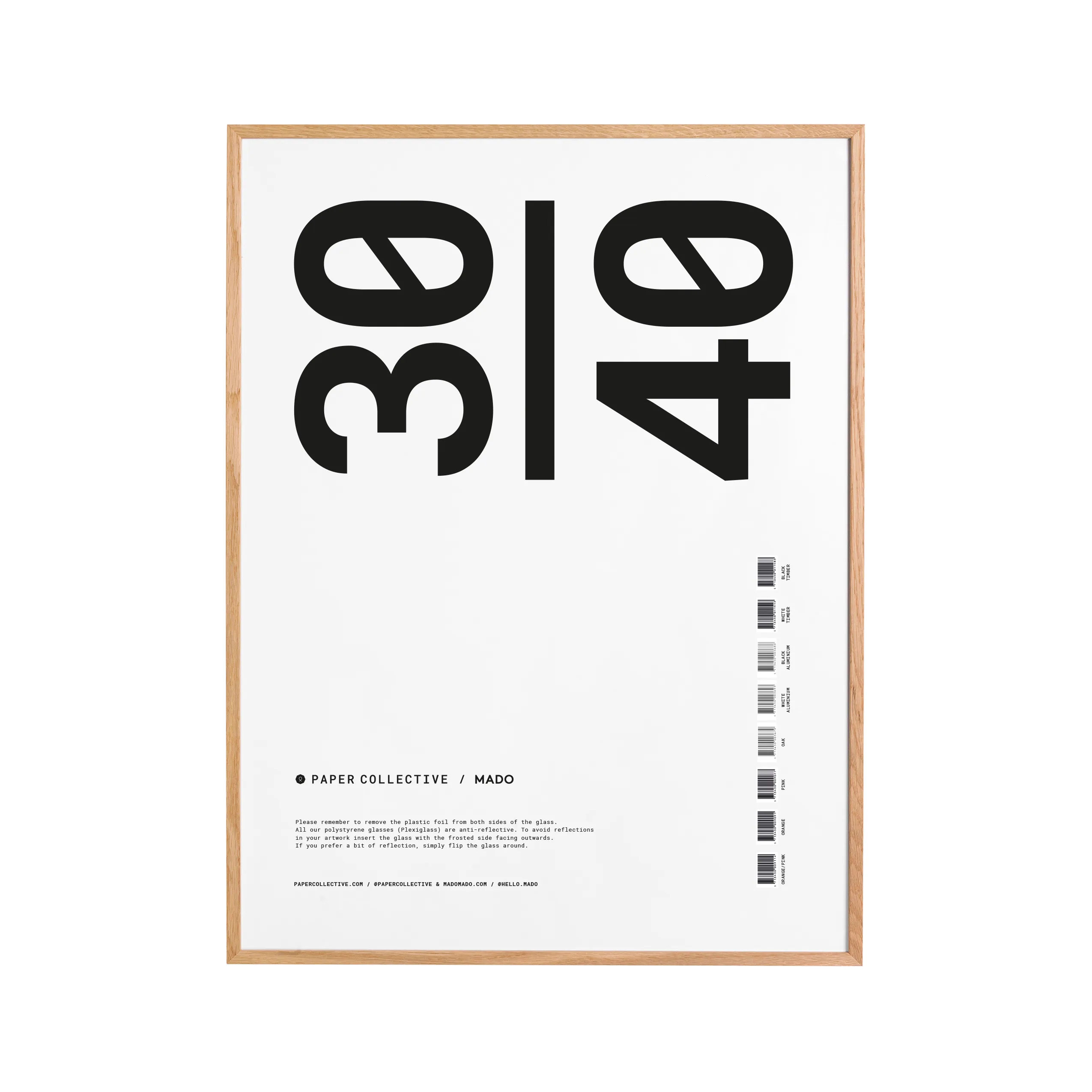 Paper Collective frame plexiglass-oak from Paper Collective