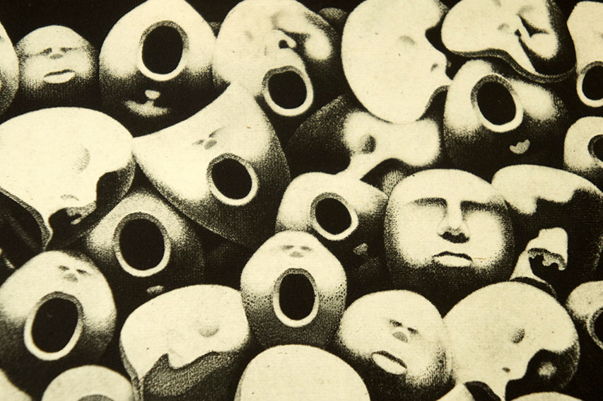 秀島由己男版画集春の城シリーズ「信仰の告白」