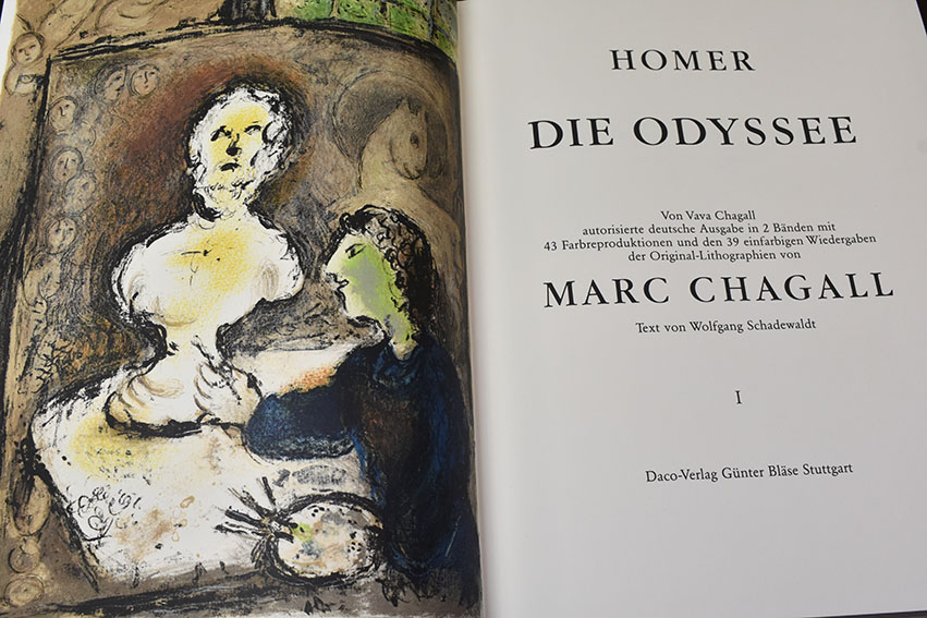 シャガール：挿画本ドイツ語復刻版「Die Odyssee」オデッセイ」全2巻