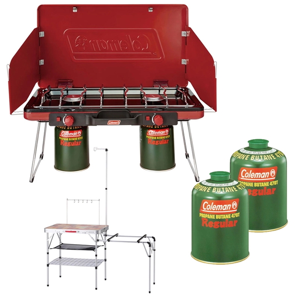 コールマンオールインワンキッチンテーブルLPツーバーナーストーブⅡセット