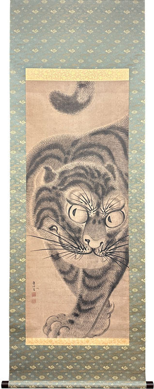 刘继卣 忠犬図 掛け軸 中堂｜中国絵画｜証書付き 刘继卣 忠犬図 掛け軸