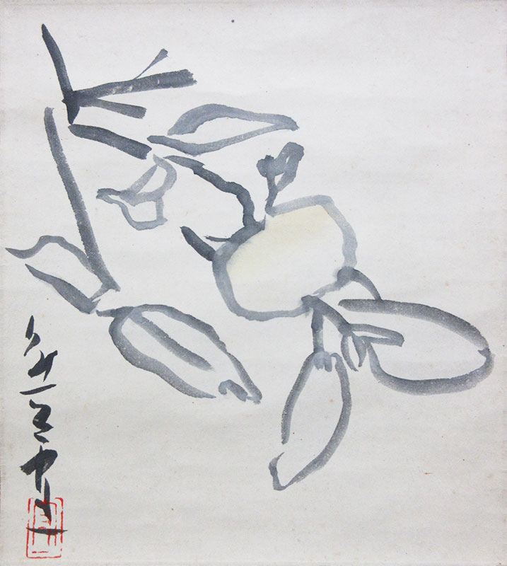 熊谷守一 肉筆 色紙 素描 墨画 ぢぞうそん 熊谷守一 ぢぞう尊 | 絵画