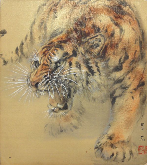 猛虎掛軸 翠石 Y281 猛虎掛軸 翠石 Y281 猛虎掛軸 翠石 Y281