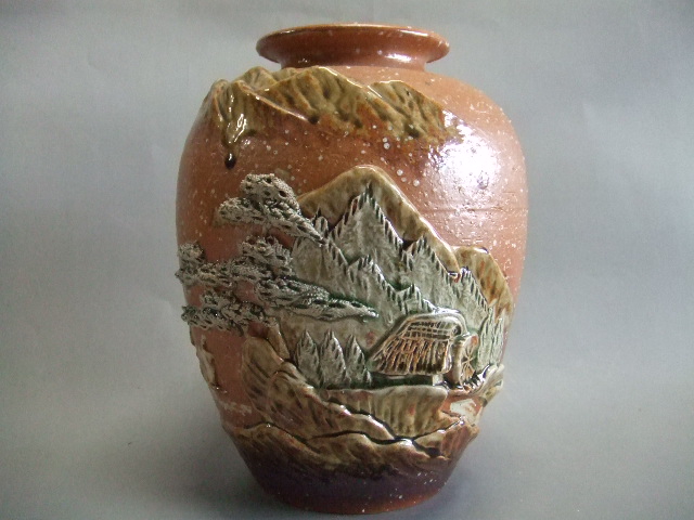 信楽焼 中壺 檜垣文壺〈信楽／〉 文化遺産オンライン