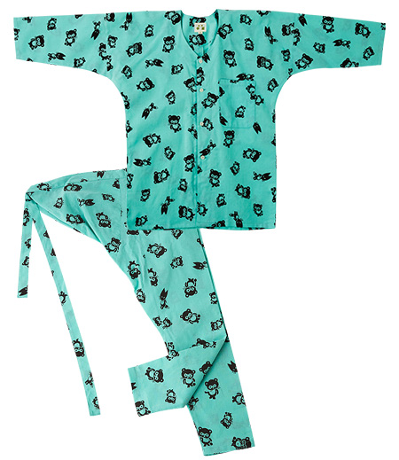 上下組 たぬき（緑×茶／たぬき） 浅草中屋-商品詳細：浅草中屋「祭り