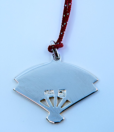 純銀製 扇 根付（銀） 森銀器製作所-商品詳細：浅草中屋「祭り用品