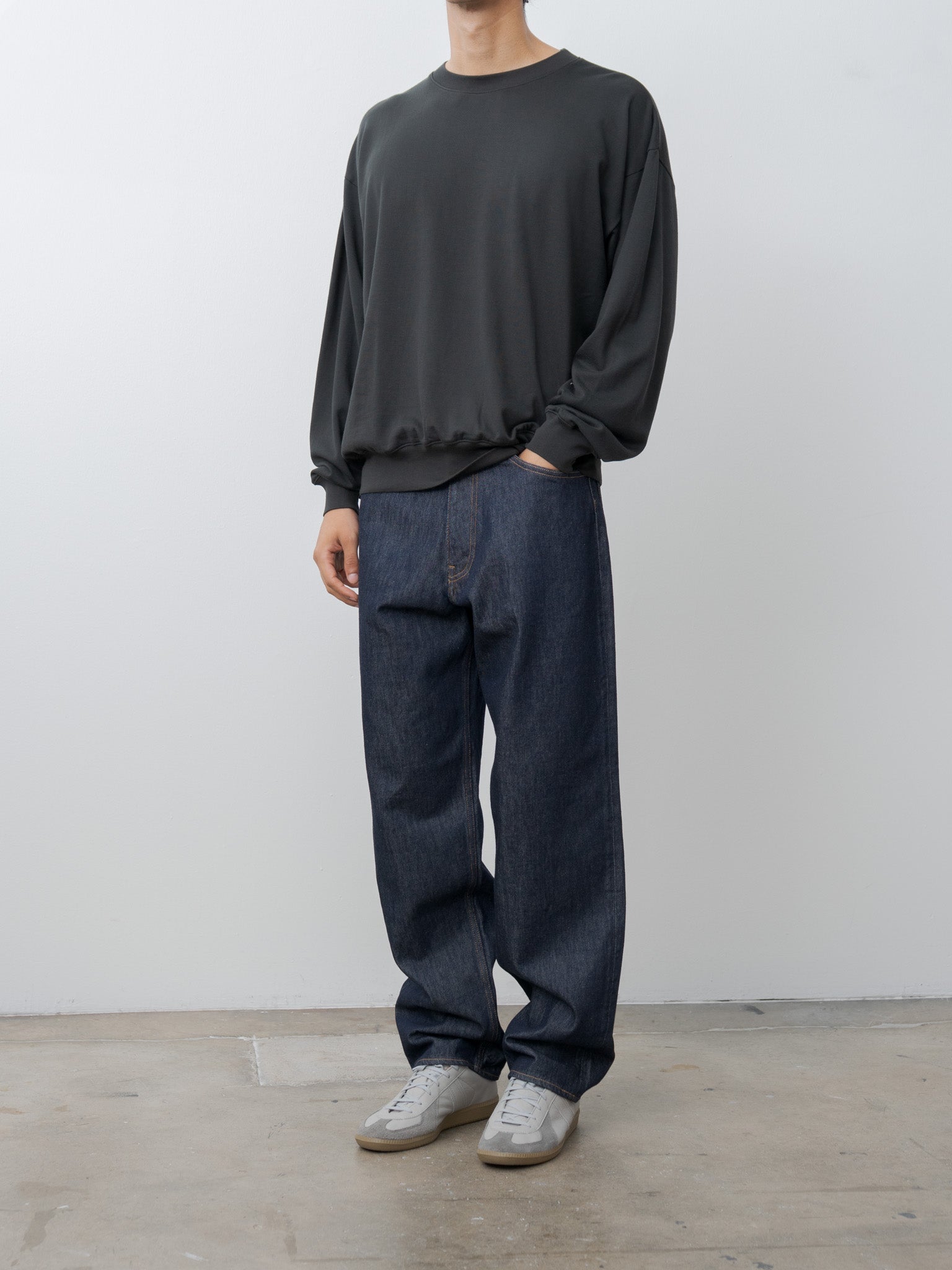 Namu Shop - Auralee Hard Twist Denim Wide Pants - Indigo