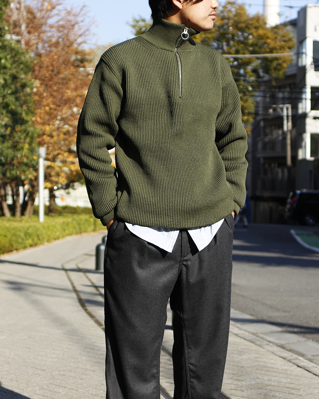 nanamica / Hybrid CardiganとHalf Zip Sweater