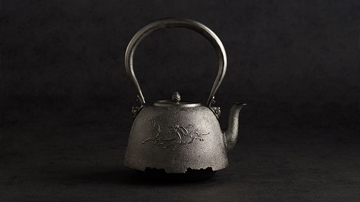 小泉仁左衛門 鉄蓋小鉄瓶 容量700cc砂鉄煎茶道具 小泉仁左衛門 南部