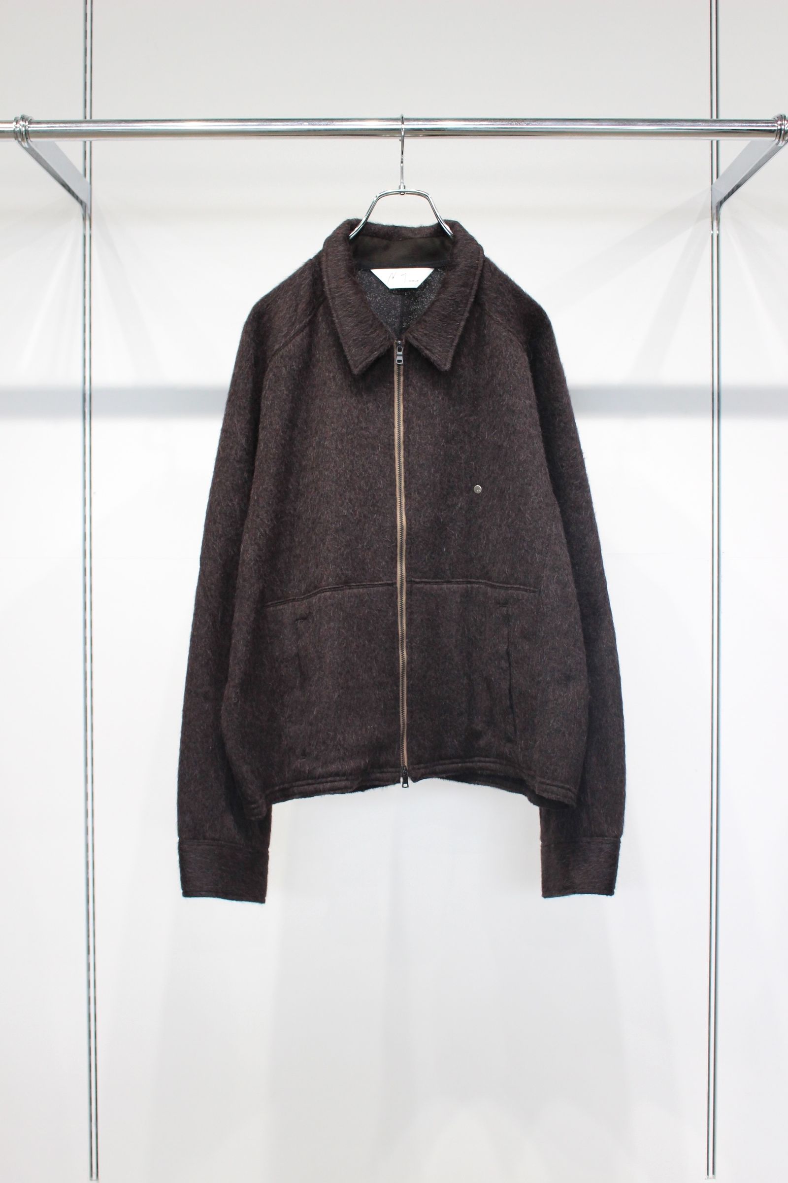 ANCELLM - SHAGGY ZIP UP SHIRT | BROWN | ジップアップシャツ | NapsNote