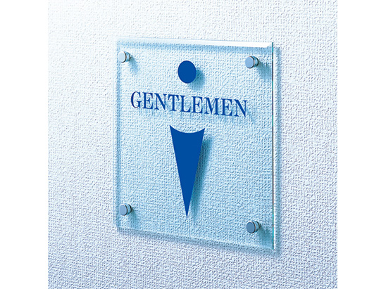 ガラス・ガラスアクリルサインプレート（平付ピクトタイプ） KS-TS