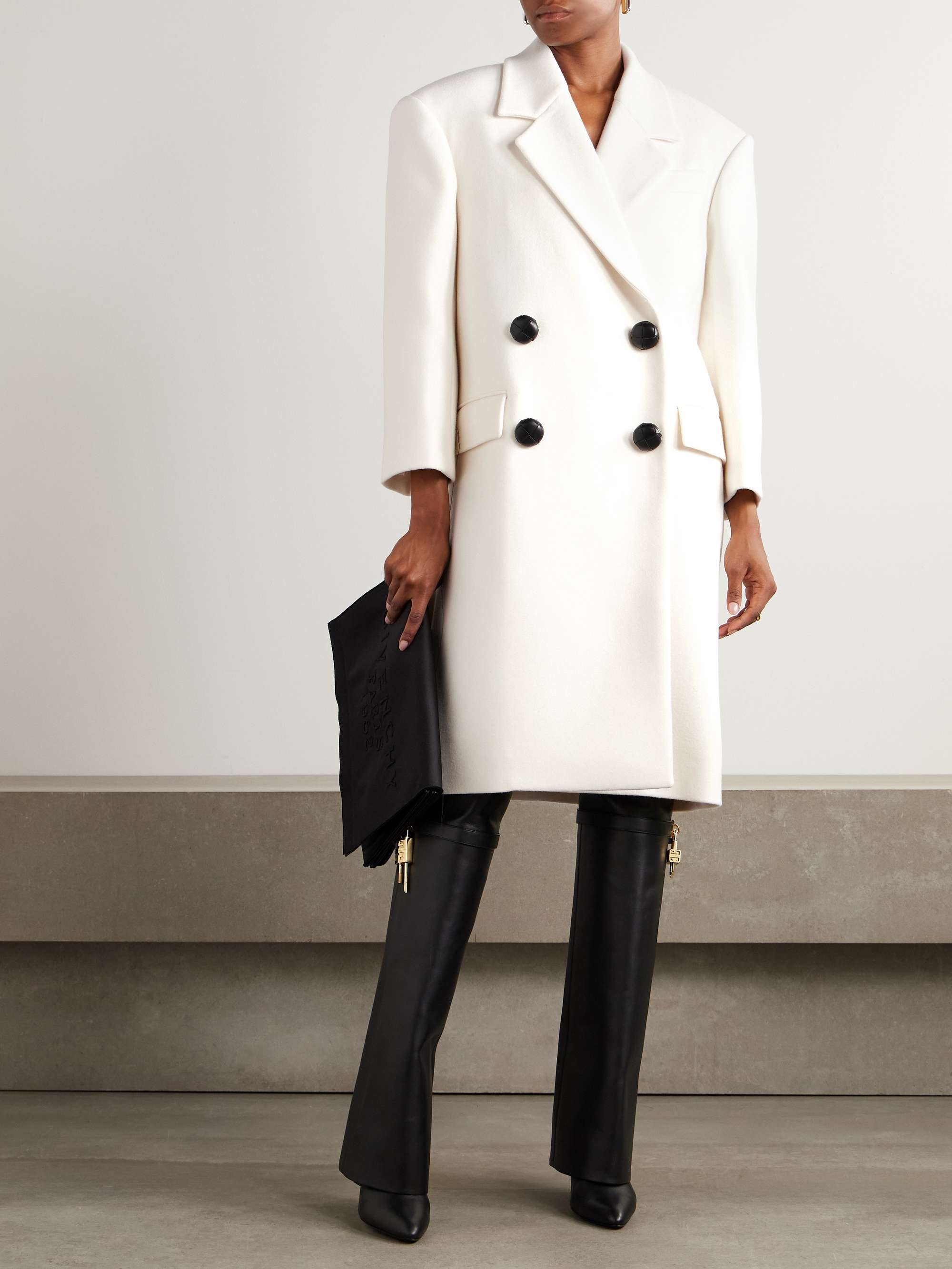 GIVENCHY Oversized double-breasted wool coat | NET-A-PORTER