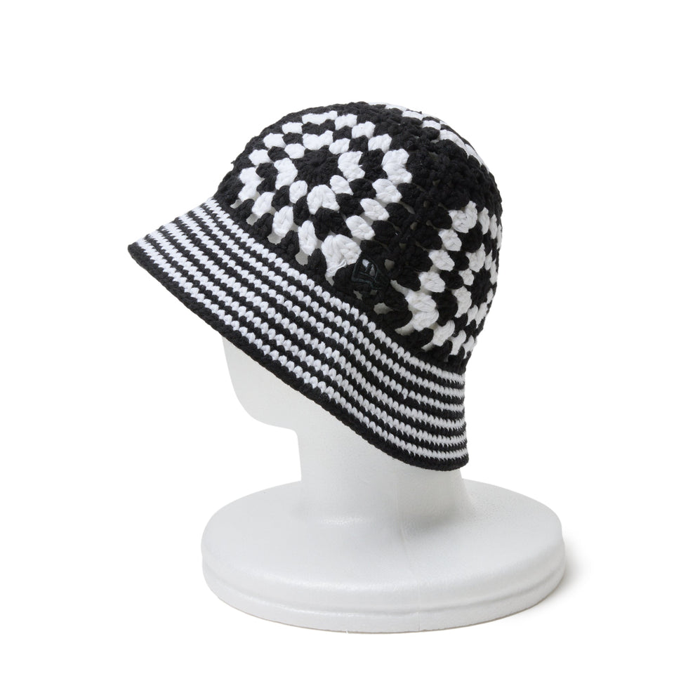 クロシェ ニットバケット Croche ブラック/ホワイト | ニューエラ