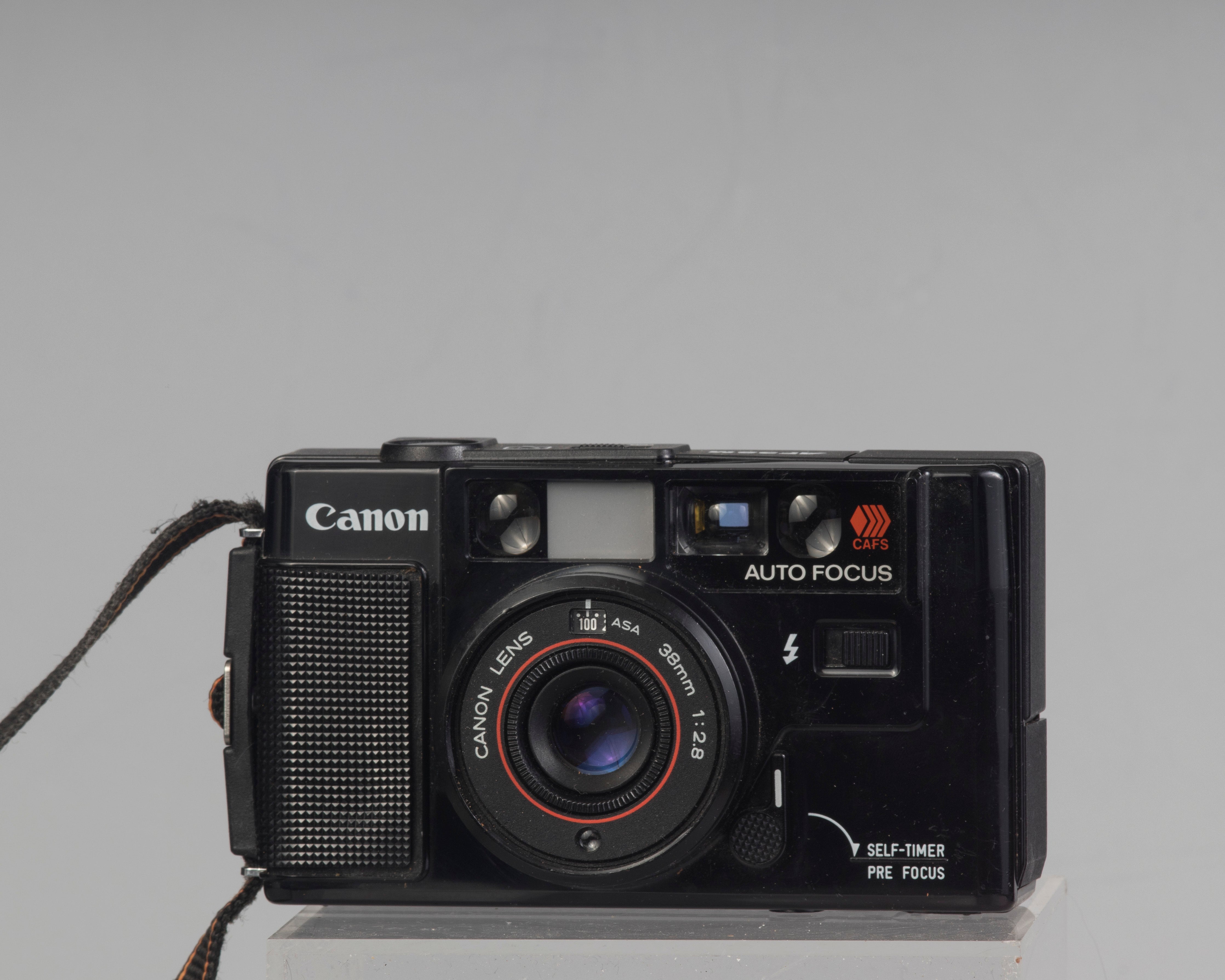 Canon AF35M (aka Sure Shot or Autoboy) 35mm film point-and-shoot w