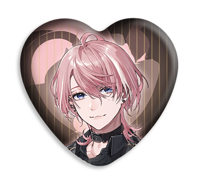 朱砂 ホワイトデー 缶バッジ ホワイトデー ハート缶バッジ 朱桜司