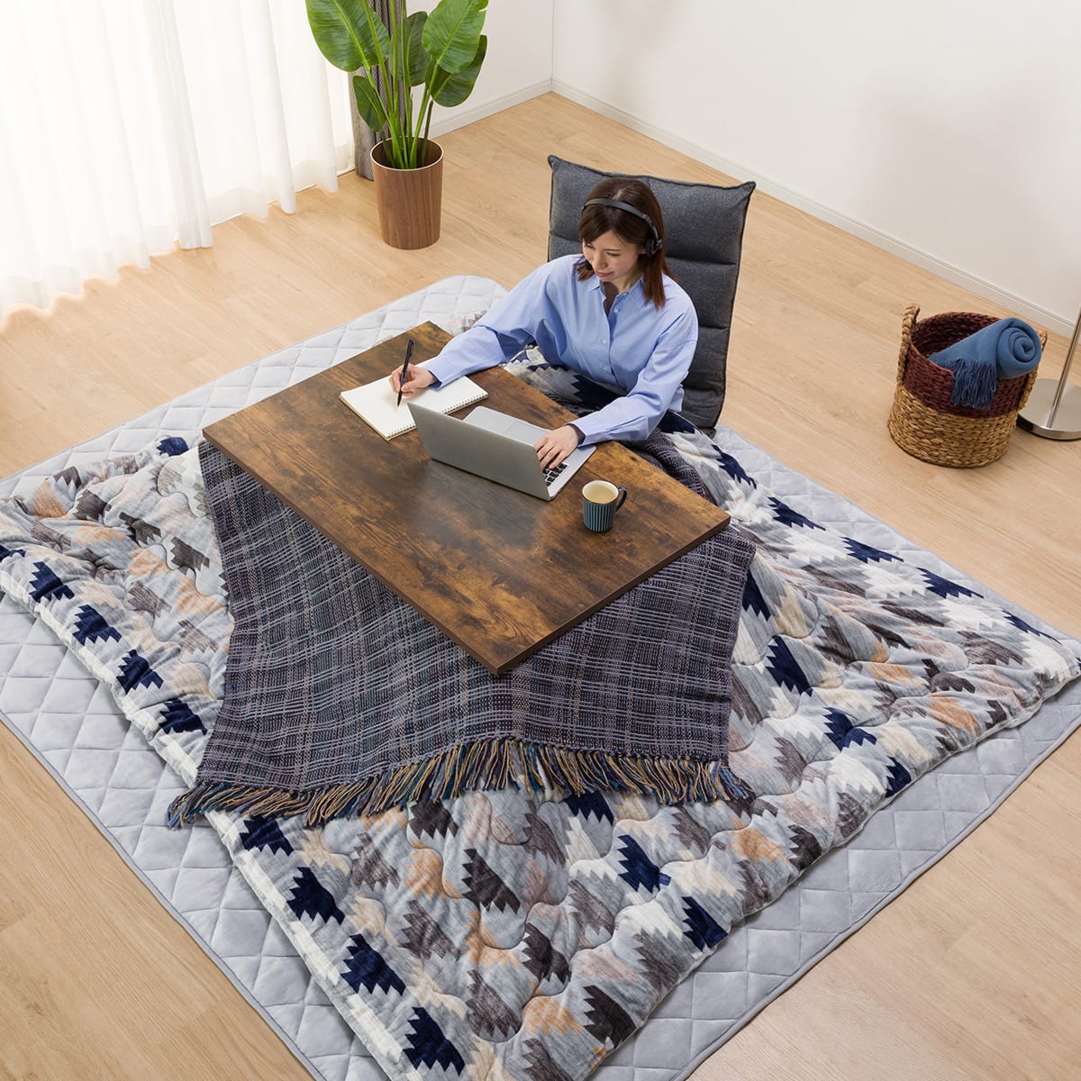 配送 リビングこたつ(フロットC 105 ヴィンテージBR) リビングこたつ