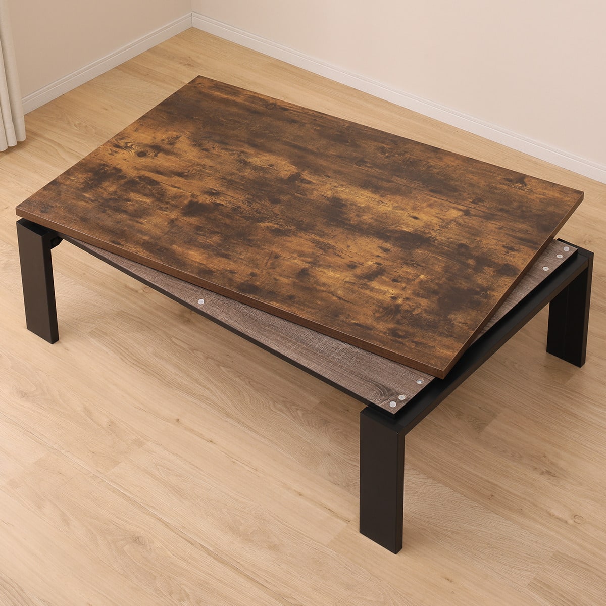 ロッキー】ニトリ幅120cmローテーブル。コタツとしても使える ロッキー