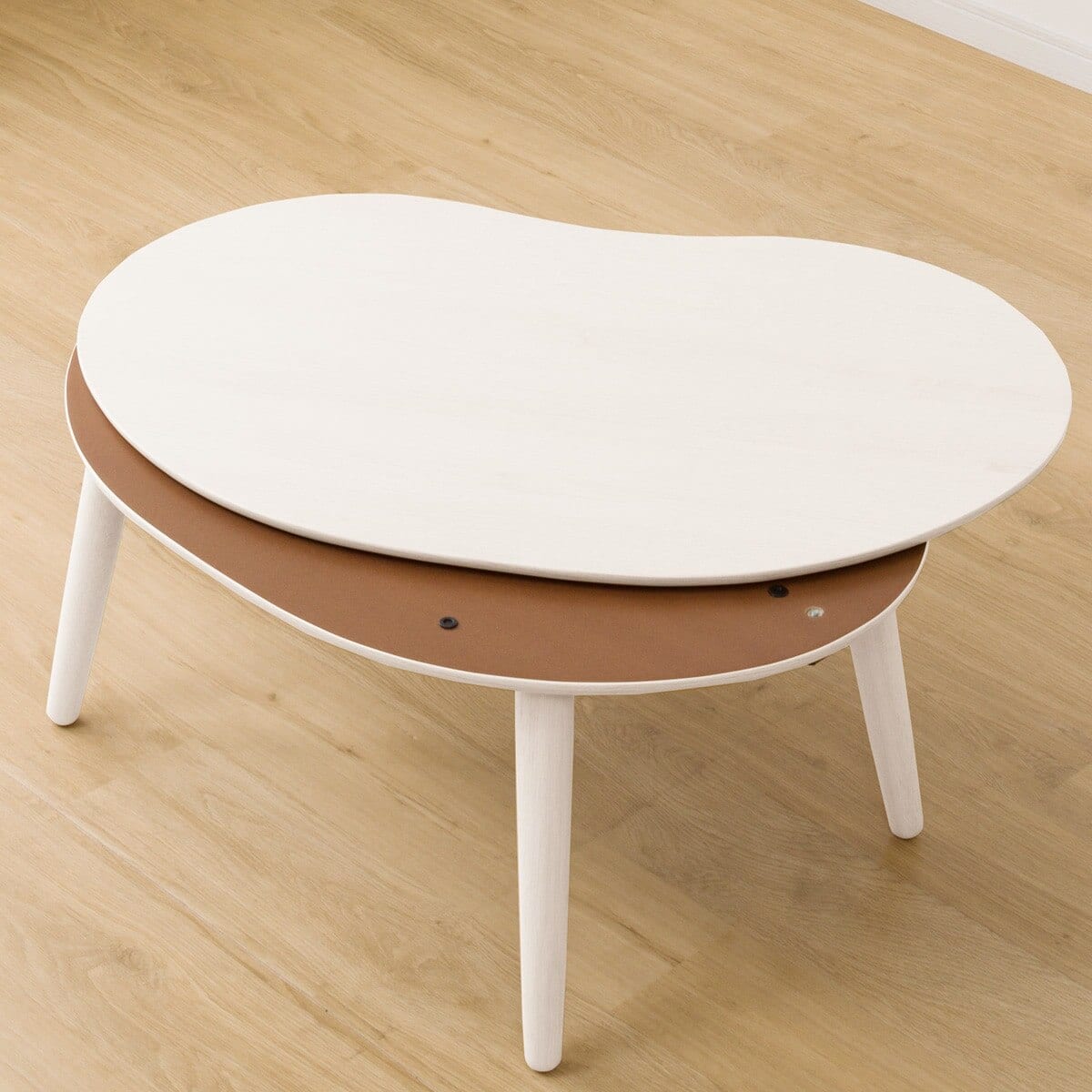 ニトリ 豆型 リビング こたつ ホワイトウォッシュ GC22 9060 NA ニトリ