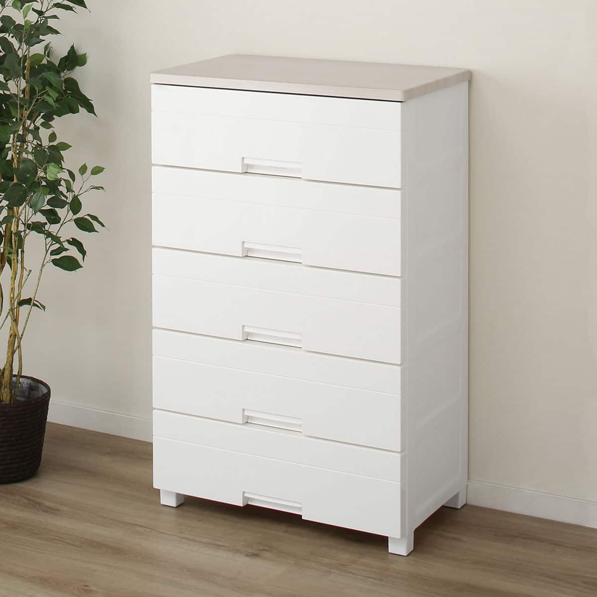 フィッツプラスNT2 幅65cm 5段 ホワイトウォッシュ(F6505) | ニトリ