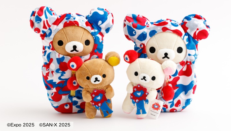 リラックマがミャクミャクと共演 大阪・関西万博限定ぬいぐるみが