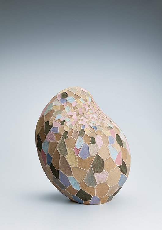 日本工芸会正会員】【吉川心水】作 地釉 鉄絵 藤文様 大壺 【師 加守田