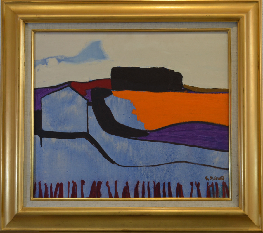 大沢昌助 婦人像 本人直筆裏書あり 人物画 金色フレーム絵画 真作 大沢