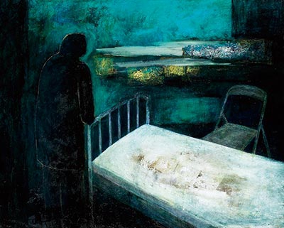 油絵中野隆白日会額縁付