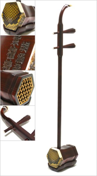 胡涵柔製作 10 未使用 最上級明清老紅木 龍彫刻二胡 二胡 紫檀