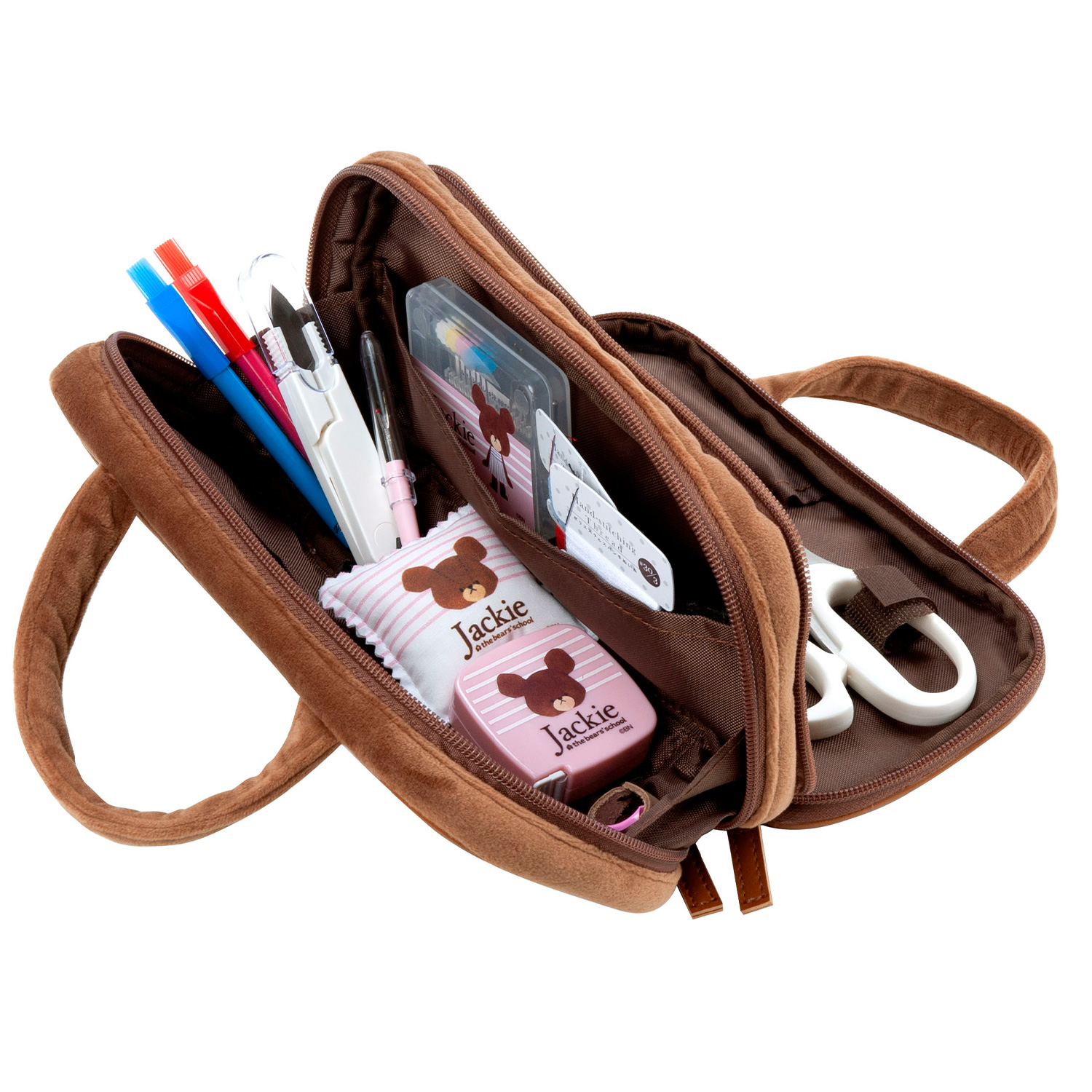 MIS1793 ミササ ソーイングセット くまのがっこう Wファスナーバッグ