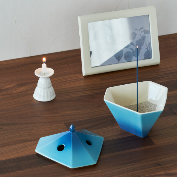 縁香炉 青 時代 銀火屋青磁香炉 縁外寸約9.5㎝ 東