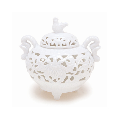 白磁 唐草透し彫 有田焼 | 楚々 | 香り・フレグランスの日本香堂