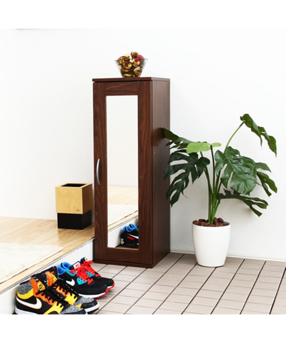 ミラー付きスリムシューズボックス 通販【ニッセン】