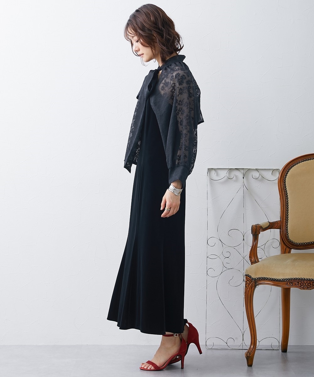 結婚式・パーティー・オケージョンドレス】2WAYボレロ+ベロアキャミ