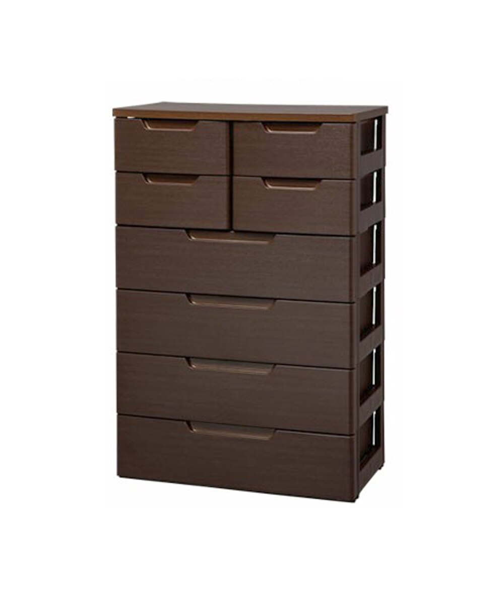 木製タンス 7引き出し ダークブラウン 木製ダークブラウン箪笥 7引き出し