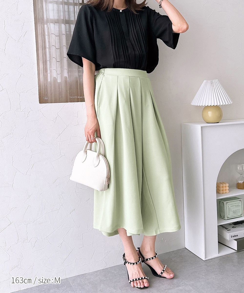 ディスカウント 新品タグ付き 24AW CADUNE タックガウチョパンツ 38