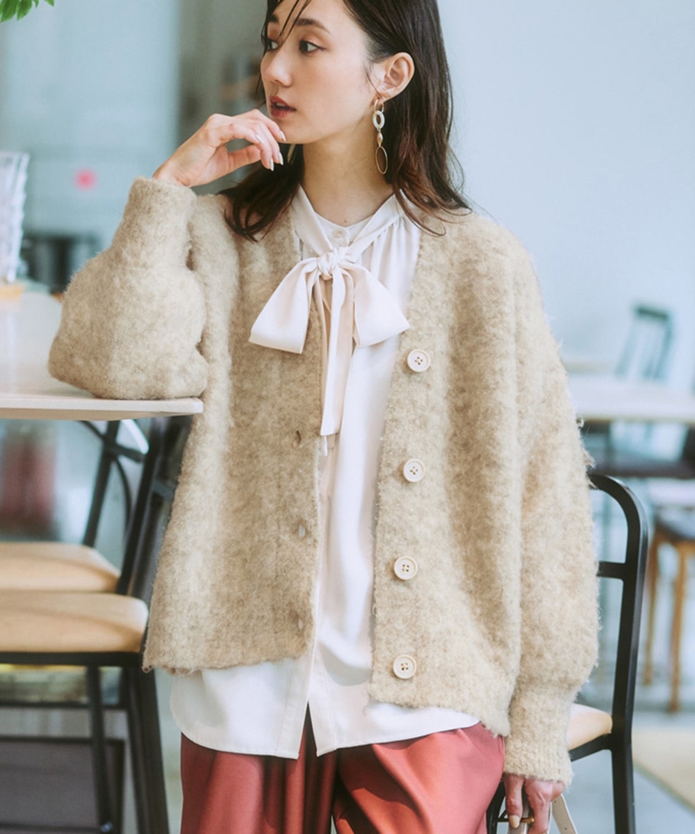 Nissy ブランド naptime ニットカーディガン-PINK naptime