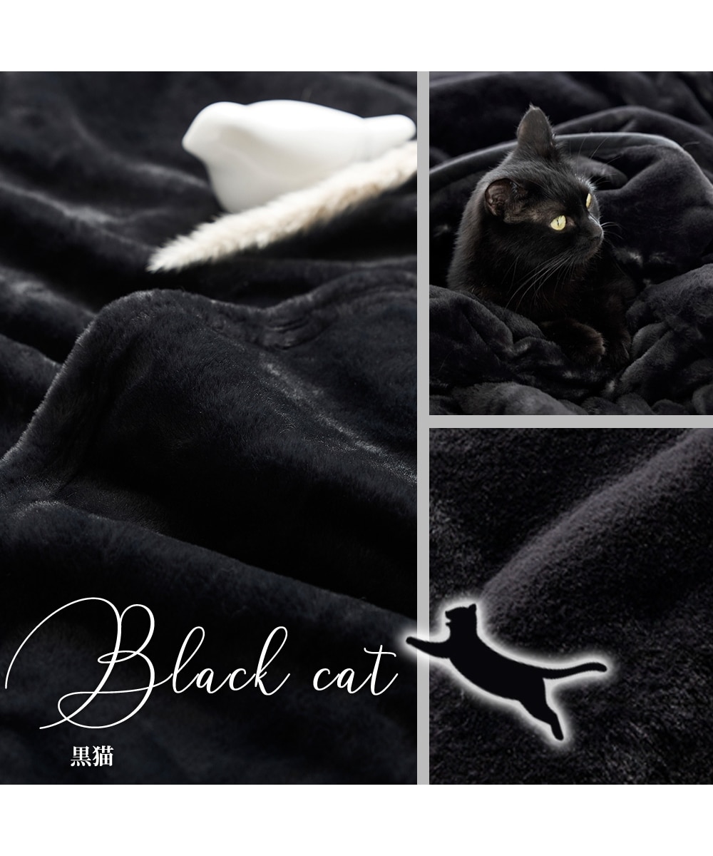 まるで猫！のようなモフモフブランケット（吸湿発熱わた入り）（猫Feel