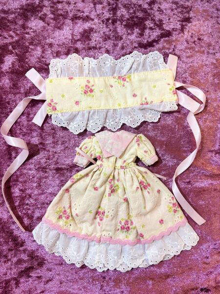 ネオブライスサイズ『甘ロリィタワンピースとヘッドドレスセット白系