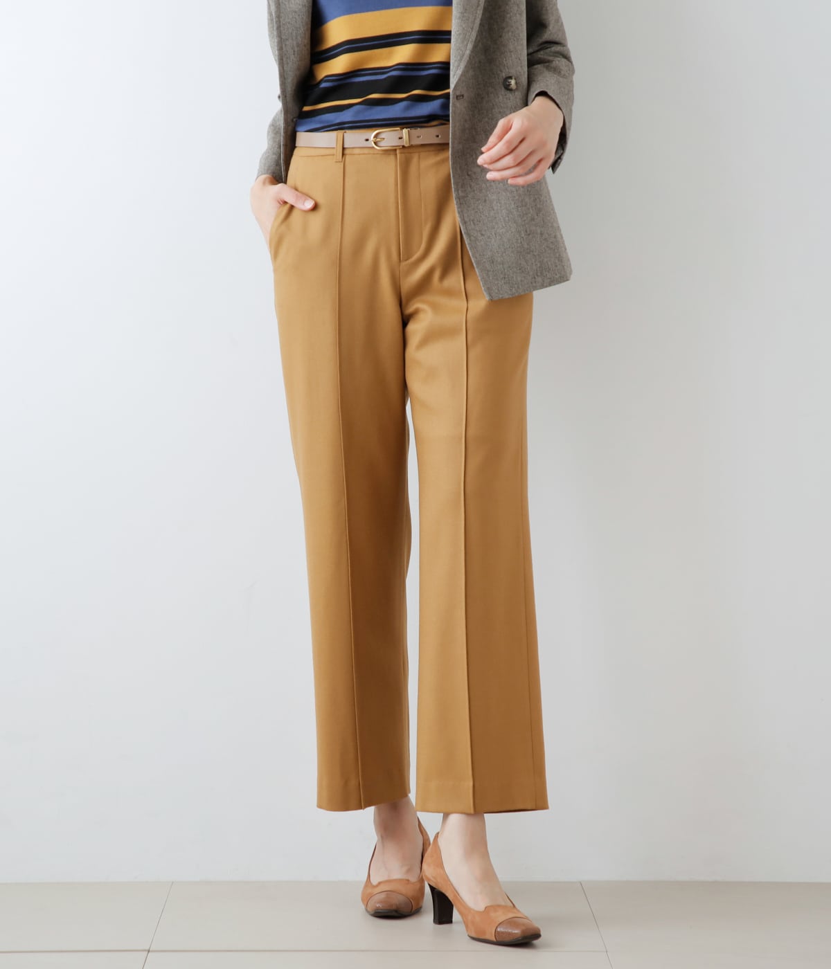 ストレッチフラノ ストレートパンツ(51313163-2024)｜ファッション通販