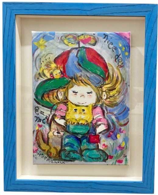 水森亜土 原画 油絵 人気 水森亜土 絵画 Angel Eyes 版画（アーカイバ