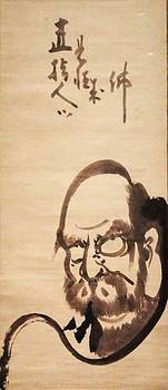 白隠 達磨 自画賛 印刷工芸品 日本画 掛け軸 掛軸